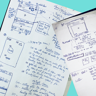 Audio Blogging Product product design uidesign uxdesign wireframes
