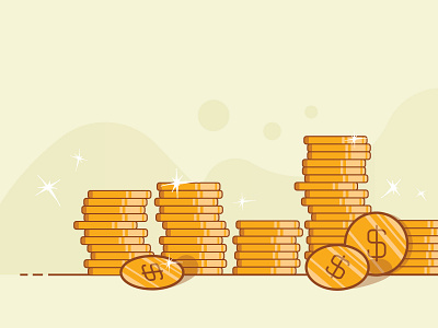 Digital Coin Illustration app app design branding coin coins economy gold graphic illustration minimalist money money icon money management money transfer simple social sparkle ui ui design vector