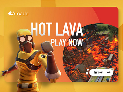 Hot Lava Concept add affinity affinityphoto apple arcade apple pencil arcade arcade game concept design fan game hot lava hotlava ipadpro lava ui video game