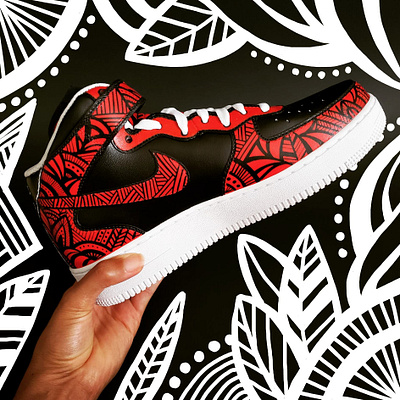 Nike AF1s Sneaker Custom af1 customshoes customsneakers design nike nike custom sneaker art sneaker custom sneaker design sneakers zentangle
