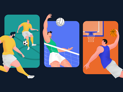 Sport : Illustration balls basketball blue color colors dribbble follow football graphic green illustraion like noise shadow orange soccer sport vector volleyball