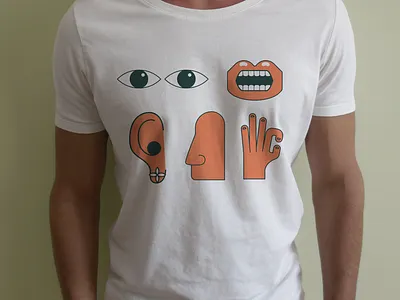 COMEME cartoon character design geometric illustration vector