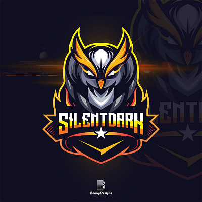 "SilentDark" eSports Logo design eagle esportlogo esports mascot mascot design mascot logo mascotlogo