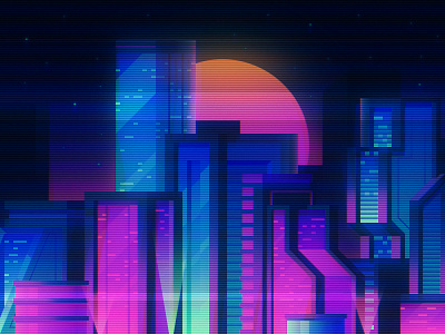 I Saw It On Twitch: Cyberpunk City city cyberpunk illustration synthwave