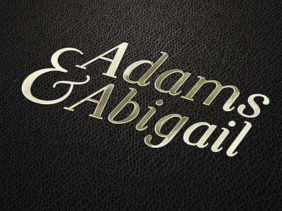 Adams & Abigail - Wordmark branding challenge daily logo daily ui dailyui illustration logo luxury logo
