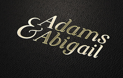 Adams & Abigail - Wordmark branding challenge daily logo daily ui dailyui illustration logo luxury logo