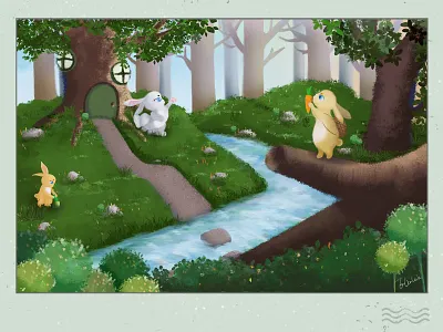 Life of the Bunny Family illustration