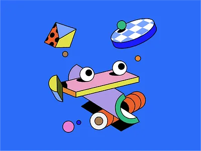 WTF just happened?! abstract appdesign character character animation editorial exploration geometric illustration memphis person radical shapes