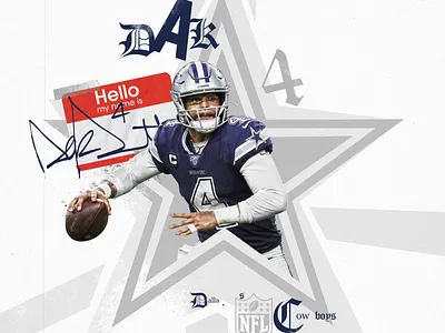 QB DAK PRESCOTT 3d art direction branding broadcast cinema4d design espn motion graphics photoshop sports
