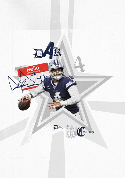 QB DAK PRESCOTT 3d art direction branding broadcast cinema4d design espn motion graphics photoshop sports