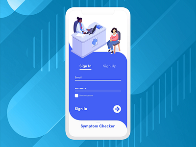 Medical Application blue doctor interactions medical mobile design symptoms