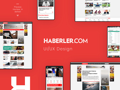 Haberler.com Desktop/Mobile Design animation app branding component design flat haberler.com hellodribbble icon minimal mobile newspaper prototype sketch typography ui ux web website wireframe