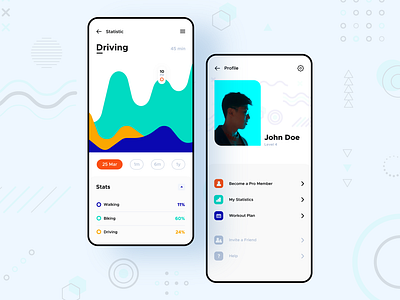 Analytics & Profile analytics app app design card concept dashboard design dribbble ios manager profile ui ux