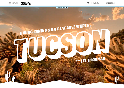 Visit Tucson: Hiking, Dining & Offbeat Adventures in Tucson branding design ux web