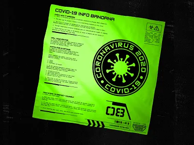 COVID-19 Info Bandana badge branding coronavirus covid covid19 illustration logo vector virus