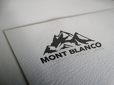 Mont Blanco - Ski Resort Logo branding challenge daily logo design icon illustration logo typography vector