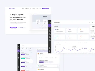 LegalSite app ccpa compliance dashboard gdpr legal privacy product ui ux web webapp website