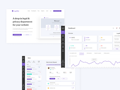 LegalSite app ccpa compliance dashboard gdpr legal privacy product ui ux web webapp website
