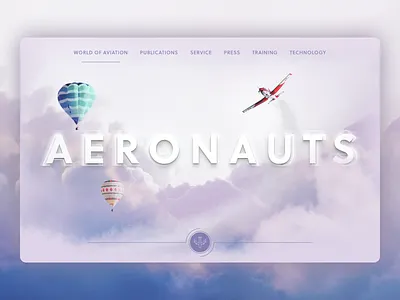 Aeronauts aeronautics airplane aviation aviators balloon design homepage homepage design hot air balloon photoshop ui design web webdesign website