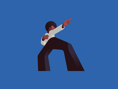 Night Fever dance dancer disco flat gradient illustration illustrator man monoline movement