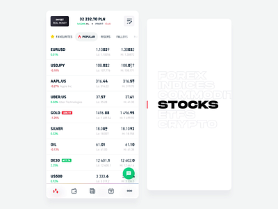 xStation Mobile - Instruments (animation) after effect animation app blur crypto finance forex kohutpiotr list market minimalism motion platform price product design trading trading app transition ui xtb