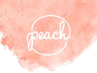 Peach branding branding design design logo logo design peach peaches peachy procreate procreate app typography watercolor