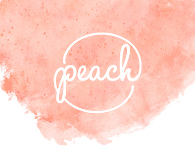 Peach branding branding design design logo logo design peach peaches peachy procreate procreate app typography watercolor