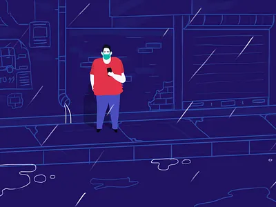 Corona - Social Distancing aftereffects animation art character design direction drawing illustration motion graphics motiongraphics vector