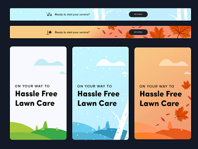 Seasonal Website CTA Banners cta illustration seasons uidesign uiux uxdesign website website banner