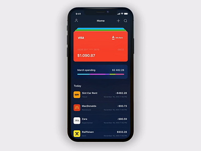 💸 Alternative Banking app animation app application bank banking banking app flat inspire motion ui ux