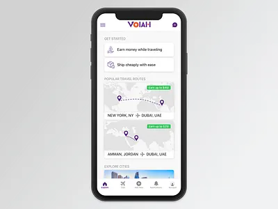 Voiah - Explore airports app branding community design earn money ios travel travel app ui