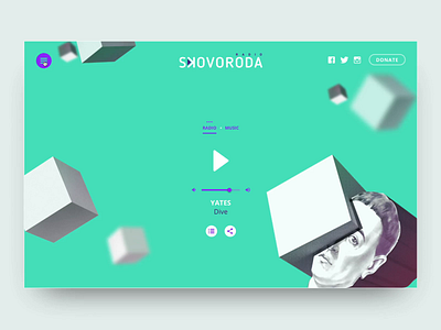 Online radio platform - radioskovoroda online radio player product webdesign