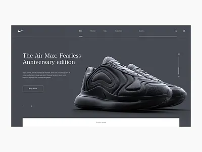 Nike Air Max Lookbook Concept Site Interaction 3d c4d cinema 4d design digital grid maxon nike nike air max octane poly render substance ui ux web website