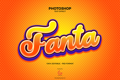 Free Photoshop Fanta Text Effect calligraphy design download download psd font font design fonts freebies graphics photoshop photoshop action photoshop art text effect text effects text style text styles