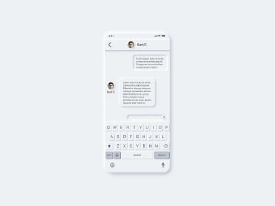 Daily UI #013 - Direct Message dailyui design direct messaging figma minimal neo skeuomorphism ui visual design