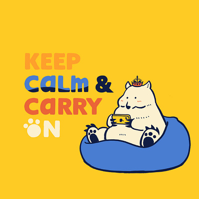 Keep Calm & Carry On animal cute illustraion keep calm and carry on netflix polarbear