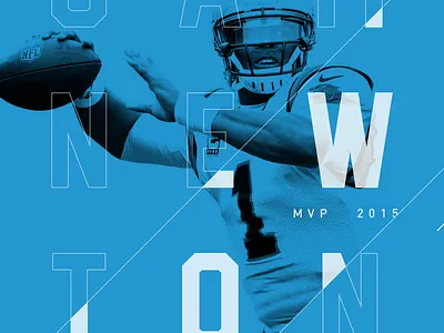 CAM Newton Carolina Panters QB 3d art direction branding broadcast espn graphicdesign logo motion graphics nfl photoshop