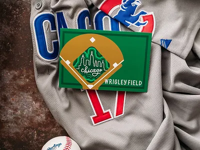 Wrigley Field Postcard Design baseball chicago graphic design hand drawn ipad illustration lettering works postcard sports wrigley wrigley field wrigleyville