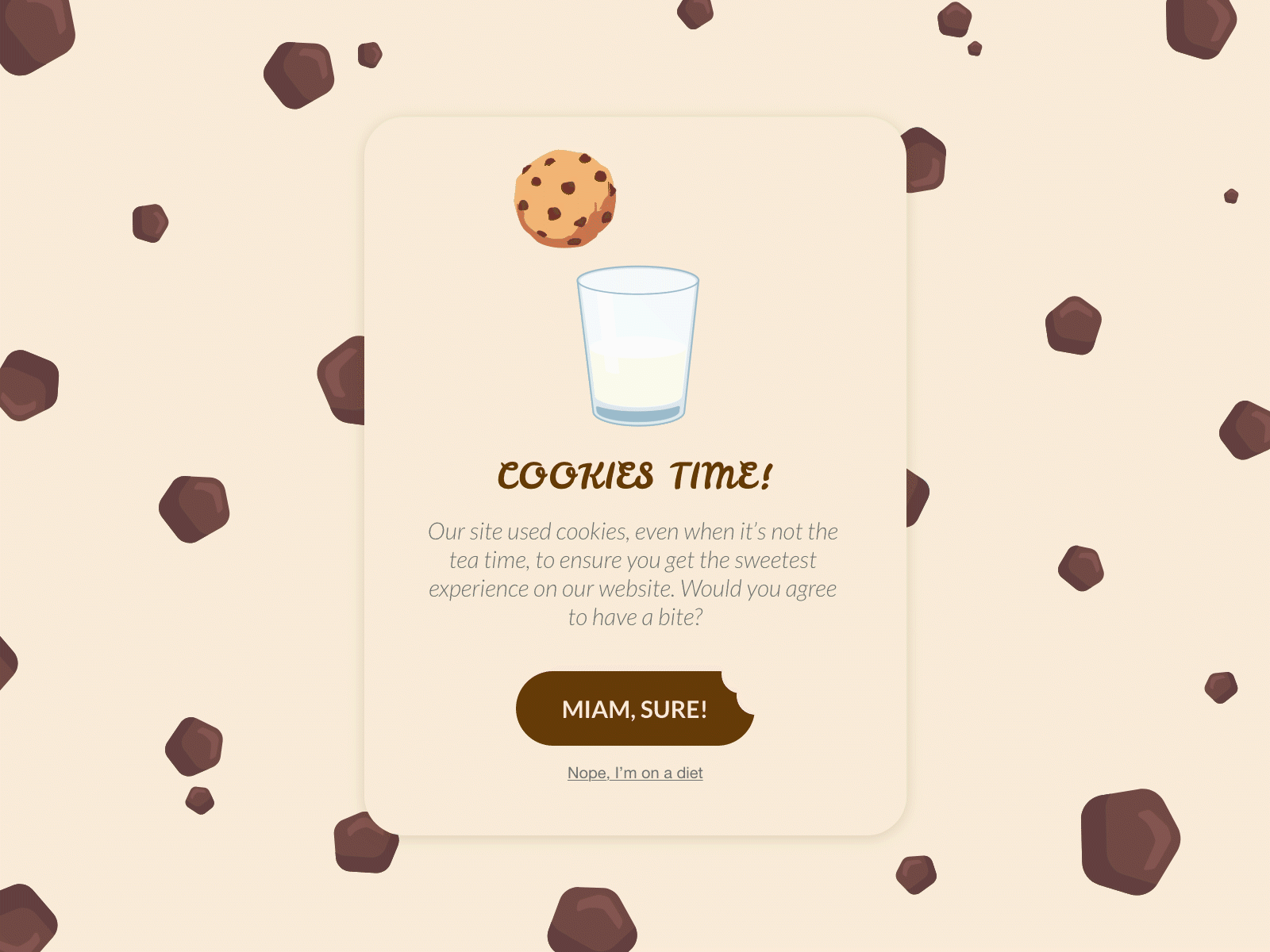 Daily UI - 016 - Pop-Up/Overlay cookies daily 100 challenge dailyui dailyui016 dailyuichallenge popup ui uidesign