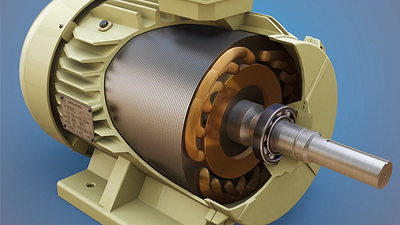 Animation "Asynchronous motor" 3d animation 3d modeling