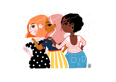 Girls Power character curvy digital illustration digitalart illustration illustrator ipadpro procreate procreate art tattoo