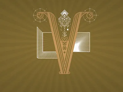 36daysoftype – V 36days 36daysoftype art deco letter lettering type typo v