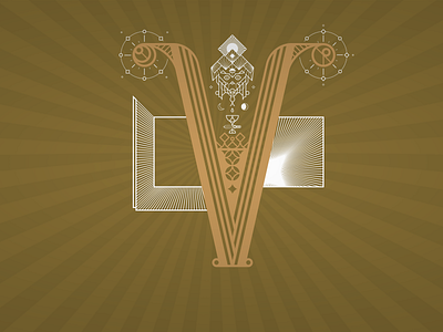 36daysoftype – V 36days 36daysoftype art deco letter lettering type typo v