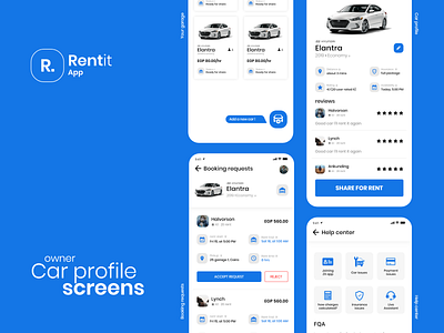 car renting app app car clean design flat ios mobile rent rental ui ux