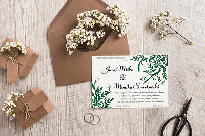 WEDDING INVITATION | Monika & Juraj floral graphic design invitation vintage design wedding wedding card wedding invitation