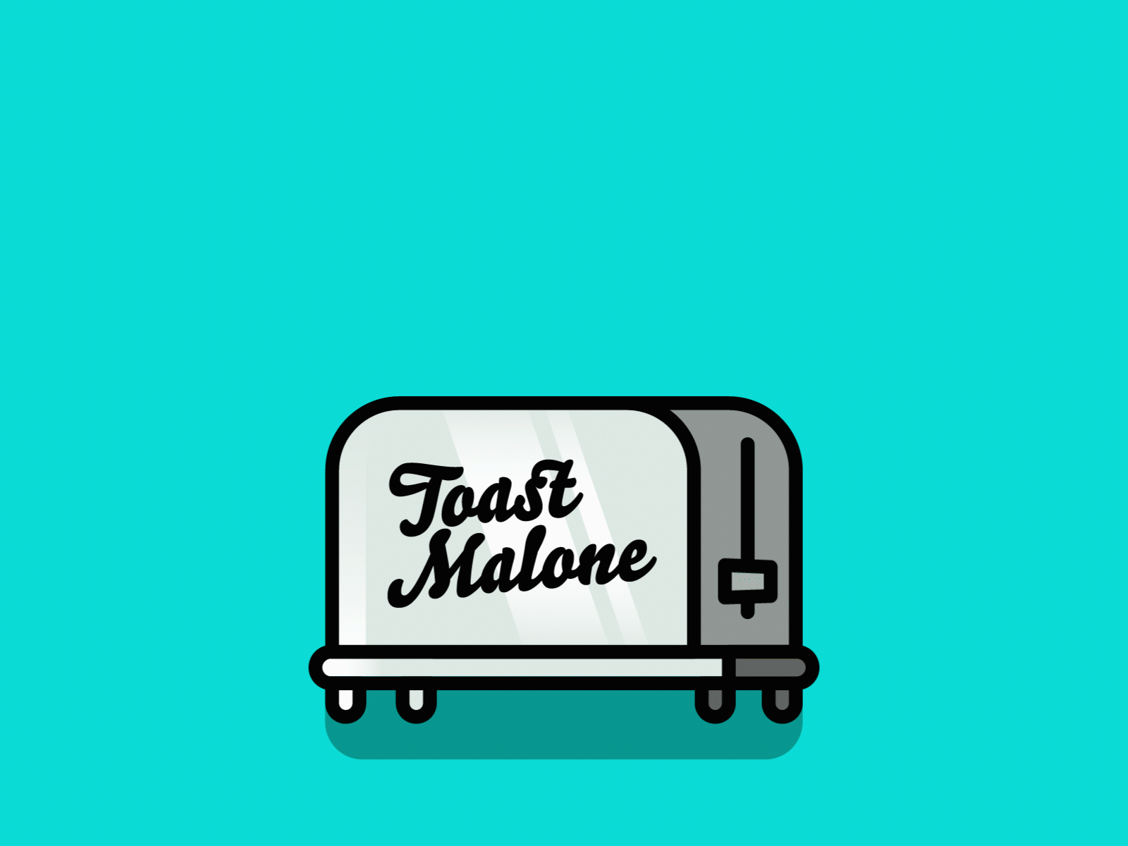 Toast Malone animation breakfast drawing flat flat design funny graphic design icon illustration logo minimalism motion motion design post malone toast toaster type typography