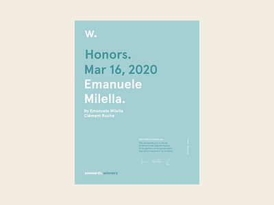 Folio © 2020 - Awwwards! animation awards awwwards clean design honors minimal mobile mobile ui portfolio typography ui ux web web design website