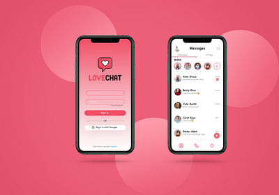 Dating Mobile App Design app design branding chat app flat iphone app messenger mobile app mobile app design mobile ui ui uidesign uiux ux