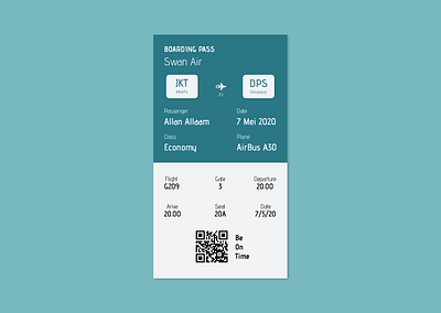 boarding pass, daily ui 24 daily ui