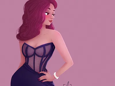 Amanda cartoon character art character design characterdesign concept art fantasy girl girl drawing illustration visual development